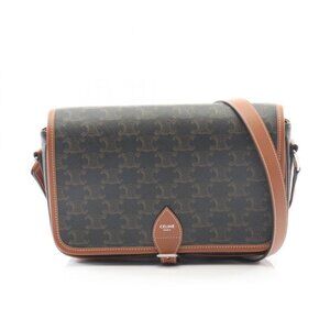 Celine Shoulder Bag Triomphe Small Folco Messenger bzj.04 li Black Brown